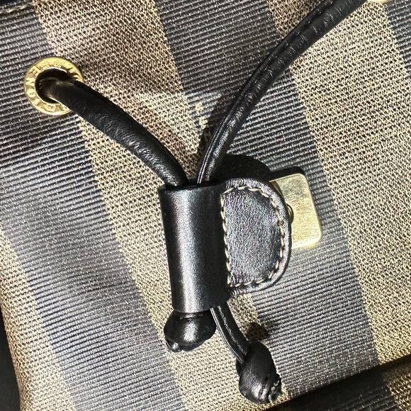 Fendi Black and Tan Striped Backpack - Picture 13 of 16